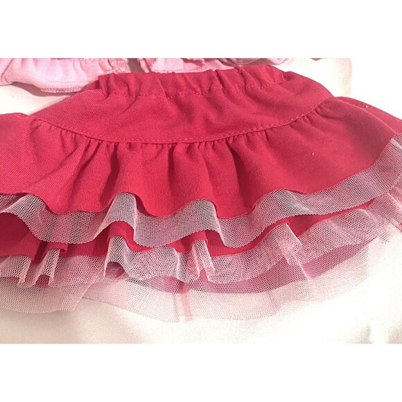 Build a Bear Pink Ruffle Rhinestone Outfit Shirt, Skirt & Wand Wristie - Picture 3 of 8